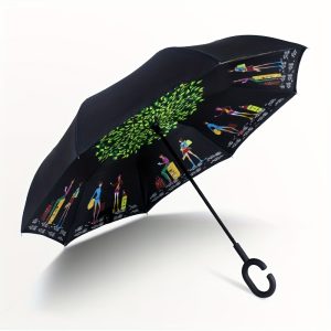 Windproof Umbrella, Self Standing C-shaped Handle Umbrella, Suitable For Christmas Gifts