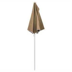 Garden Half Parasol with Pole 70.9"x35.4" Taupe, UV Protective, Stable and Durable, Easy To Clean